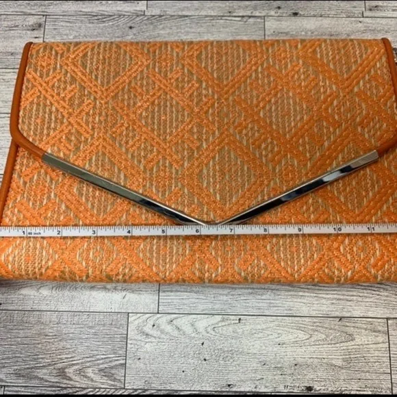 KELLY AND KATIE Tweed Clutch Handbag Chain Strap Snap Closure - Picture 10 of 11